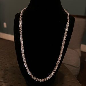 Diamond tennis necklace